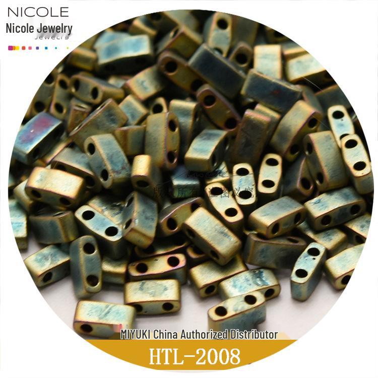 Miyuki Matná Série Half Tila Korálky 5x2.3x1.9mm, Balení 10g (DIY Korálkování)