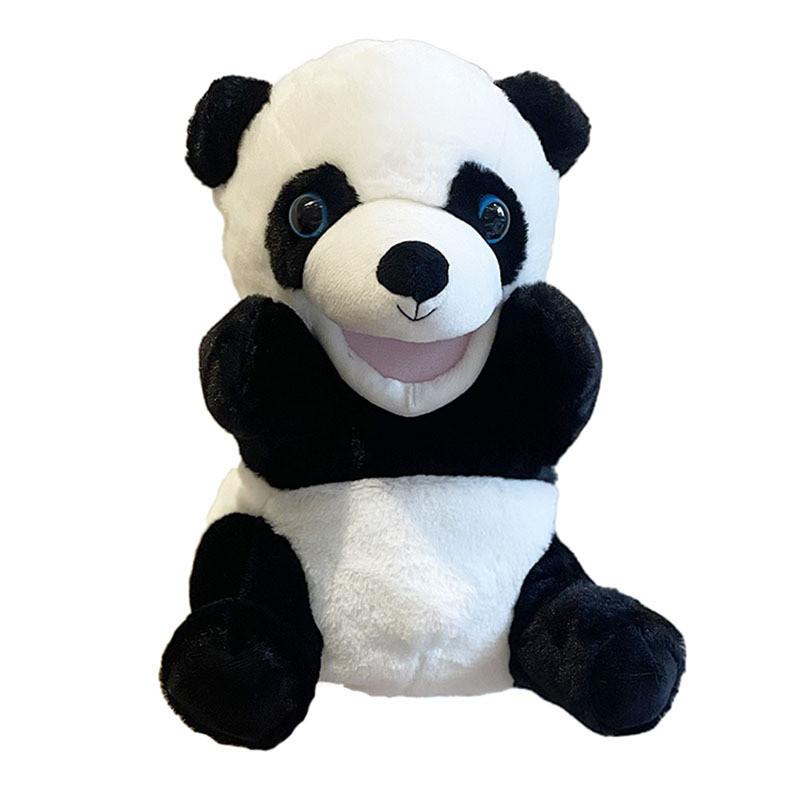 Cartoon Animal Plush Hand Puppet Panda Crocodile Doll Children Prop Performance
