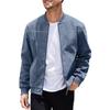 Men's Retro Suede Stand Collar Jacket - Loose Fit, Zipper Cardigan Coat, Trendy and Fashionable for Autumn/Winter