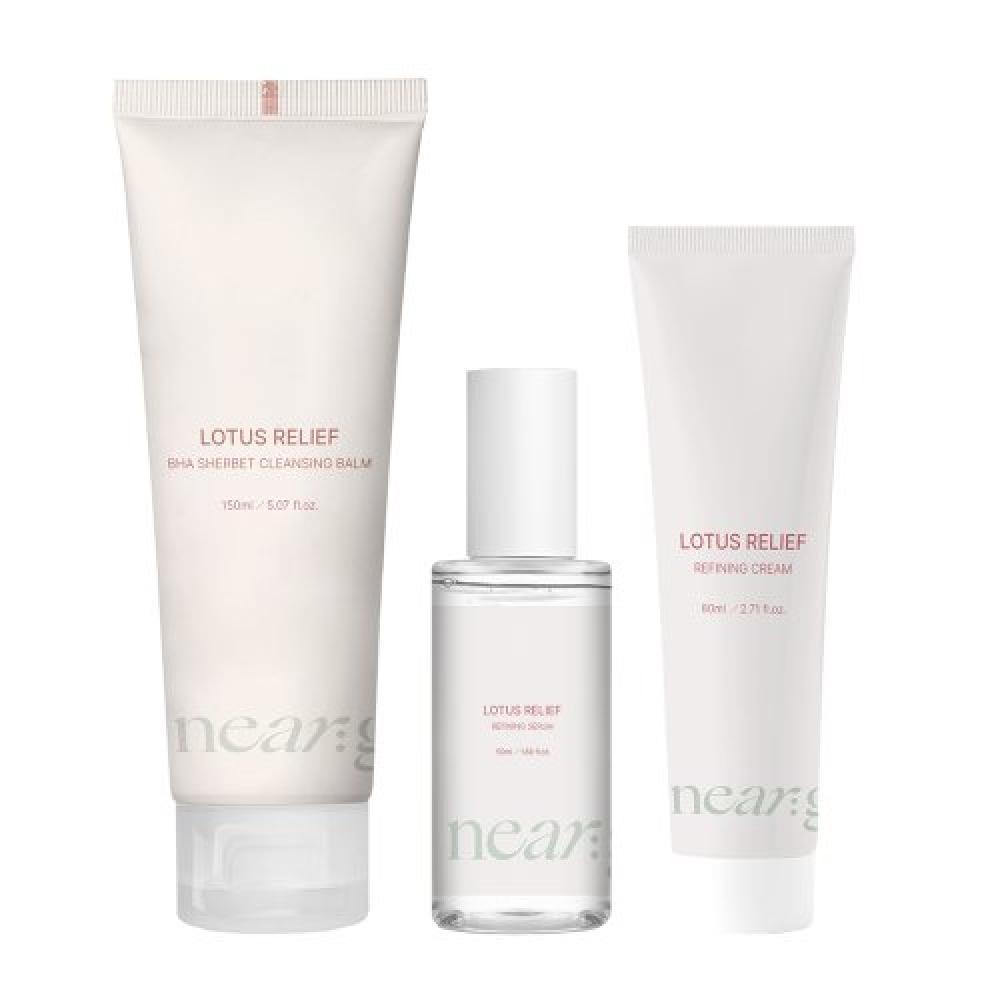 Neargarden Lotus Pore Care Set  Cleansing Balm + Serum + Cream FREE