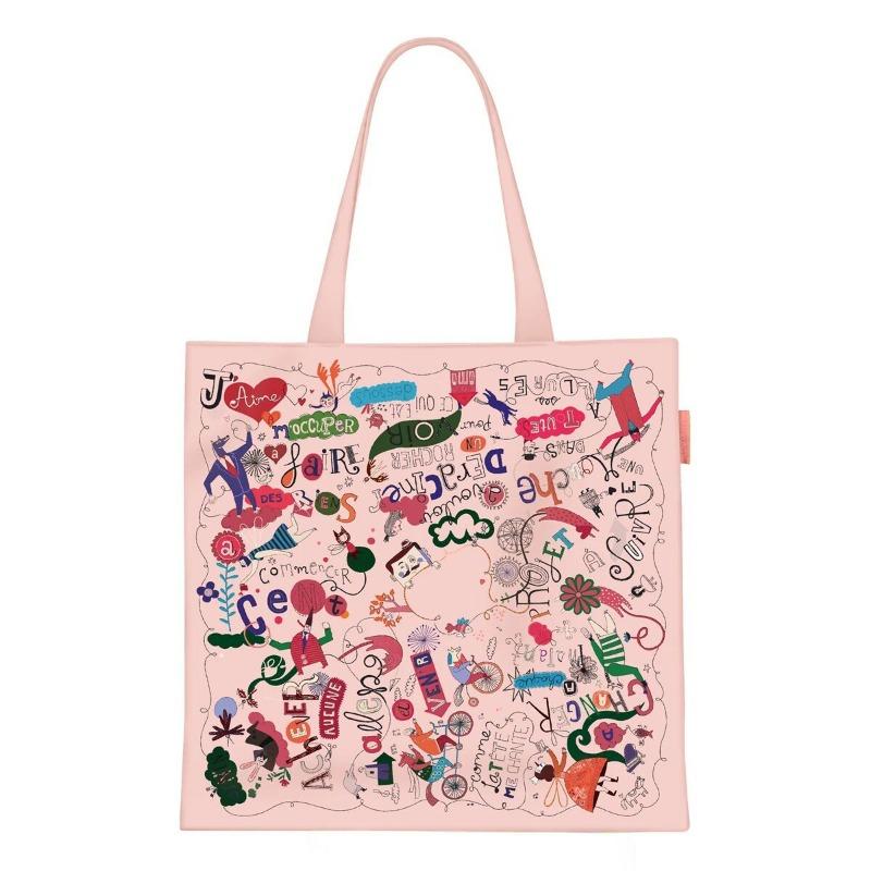 Printed Canvas Bag Women's Hand Bag Large Capacity Student Tutoring Shoulder Bag
