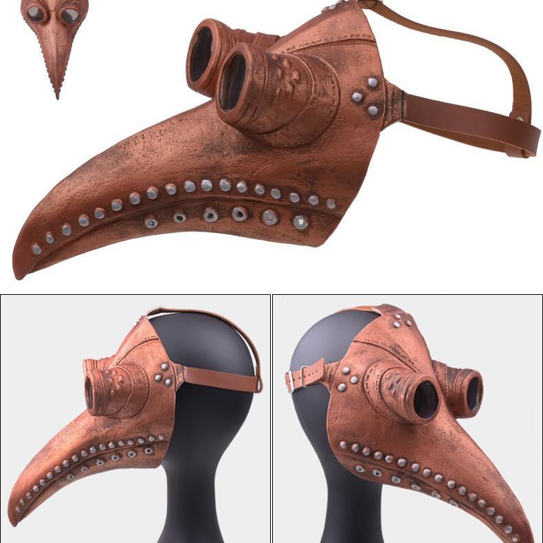 2020New European and American punk-style plague doctor bird beak mask for Halloween costume parties