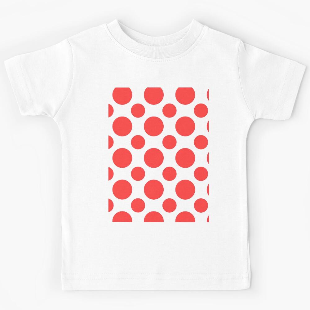 Retro years red black dots Kids T-Shirt 150