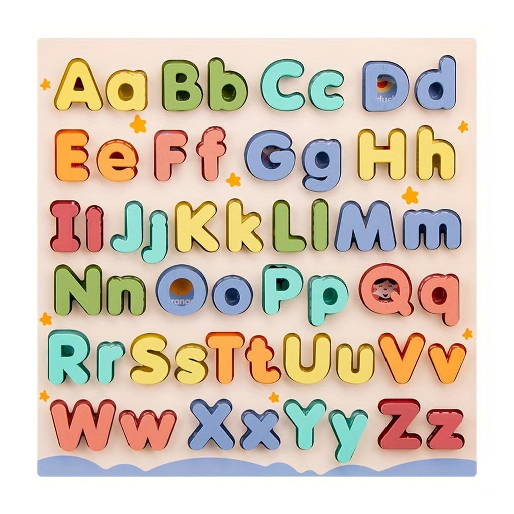 Children's Wooden Alphabet Puzzle Board Development Educational Toy