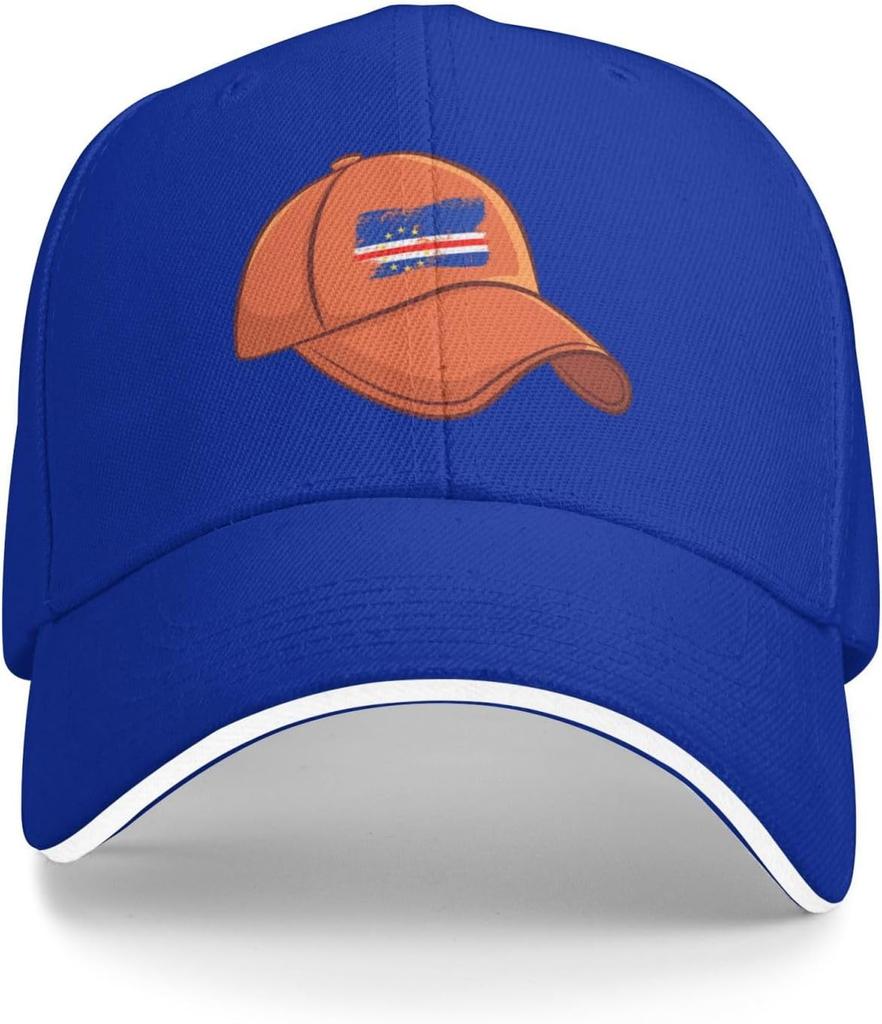 Cabo Verde Flag Design Baseball Cap Polyester Adjustable Summer Outdoor Sports Hat