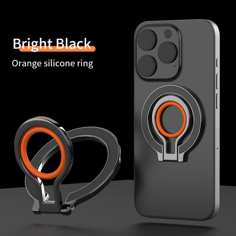 Magsafe Magnetic Phone Finger Ring Holder Rechargeable Adsorbed on Magnetic Sheet 360° Rotating Foldable for iPhone 15 Universal