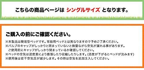 FIELDOOR Air Bed, Single Size (Approx.) 74cm Wide x 185cm Deep x 23cm Thick, Beige x Brown