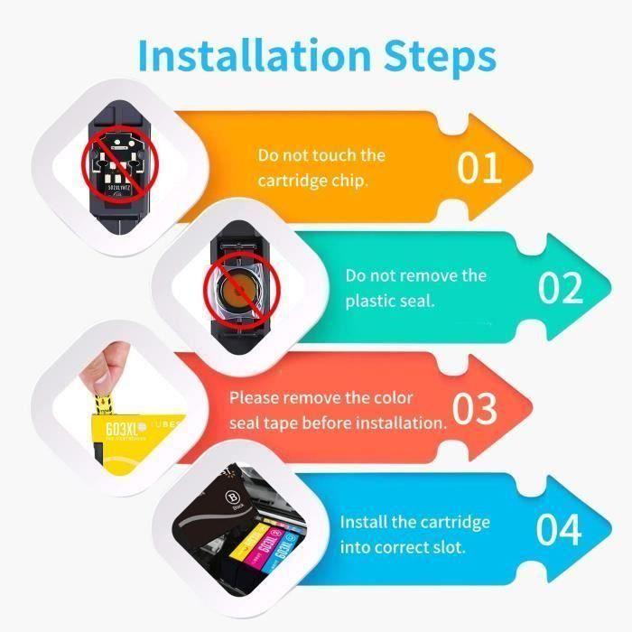 Cartouche encre Epson 502 xl Compatible pour imprimante Workforce WF-2860 - Pack de 10