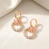 Rosa Schmetterling Zirkonia Hängeohrringe für Damen Ohrschmuck Hochzeitsparty Zubehör