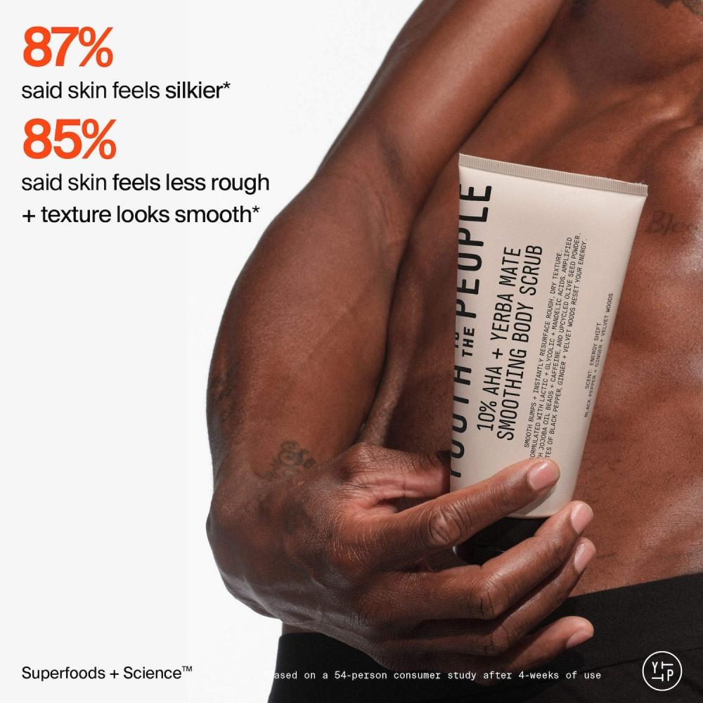 Youth To The People 10  Aha + Yerba Mate Body Scrub 8 Oz   237 Ml