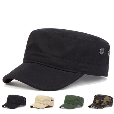 Unisex Camouflage With Pores Series Flat Top Baseball Caps Spring Autumn Sailor Hats Men Flat Top Captain Military Caps