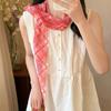 Printed Plaid Pattern Long Silk Scarf Cravat Long Ribbon Scarves  Collocation Clothing Accessories