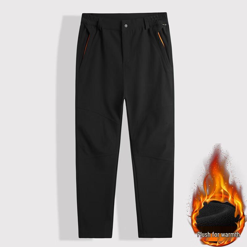 Dibinze Men's Plus Size Fleece Lined Outdoor Casual Pants