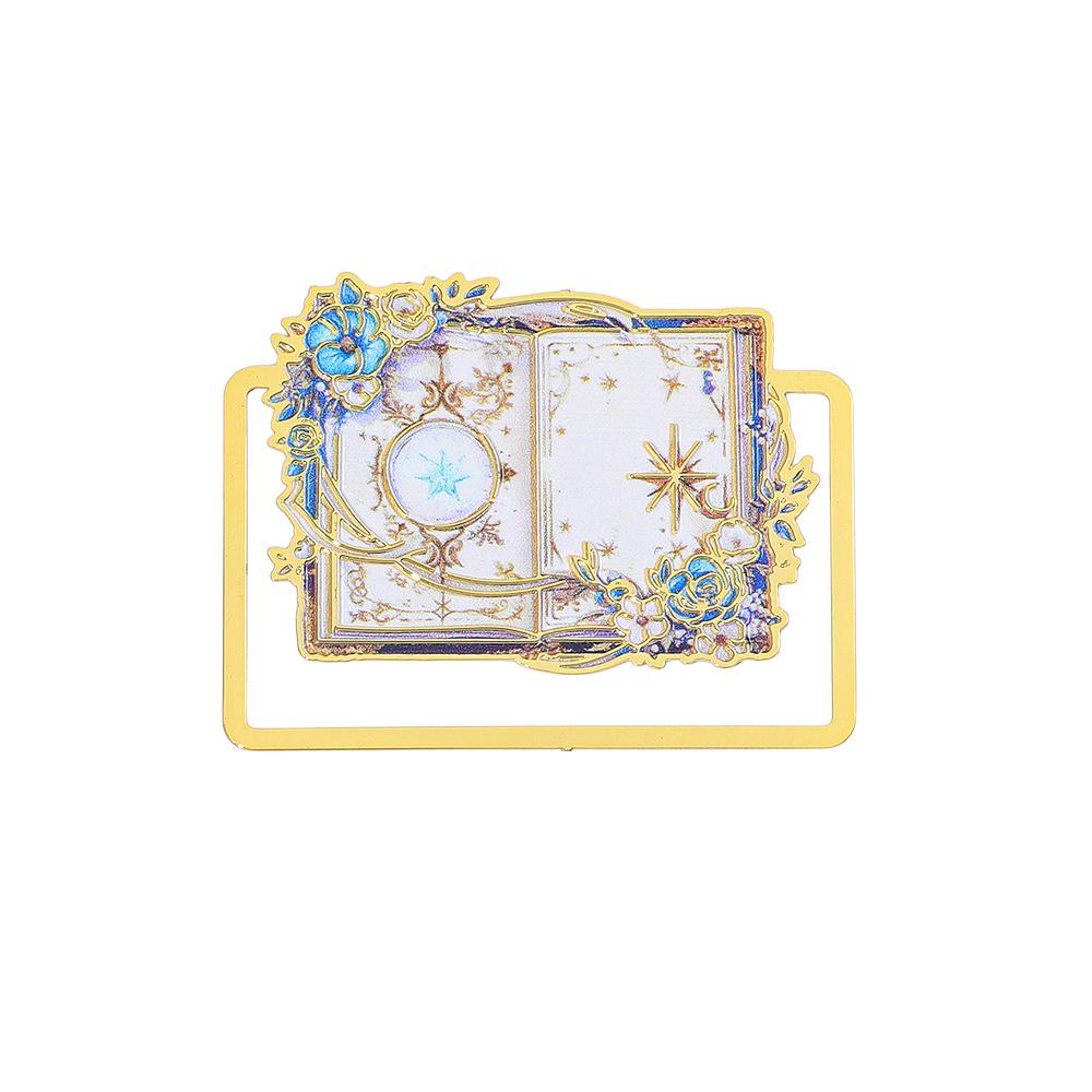 1pc/6pc Creative and exquisite retro Gothic style book clip bookmark exquisite brass metal book clip student book clip