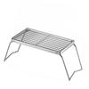 1pc 16/30cm Outdoor Striped Stainless Steel Alcohol Furnace Bracket Grid Oblong Folding Net Camping Bbq Thermostability Portable