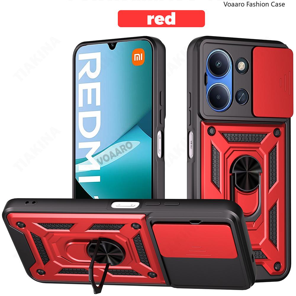 

Slide Lens Armor Funda for Xiaomi Redmi 15C 171mm Case for Redmi 15C EU 173mm Case Magnetic Ring Stand Holder Cover Capa for Redmi 15C 173mm