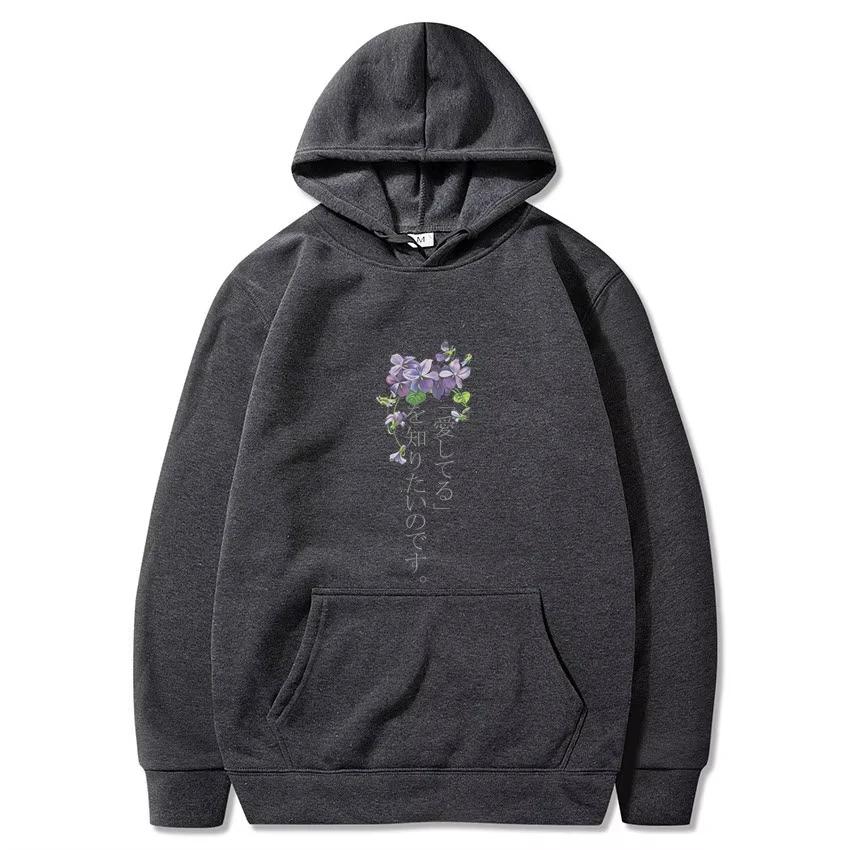 2025 Violet Evergarden Pullover Sweatshirt Street Fashion Trend Hoodie Herren Harajuku Bequem Langarm Herren Freizeit Oberteil