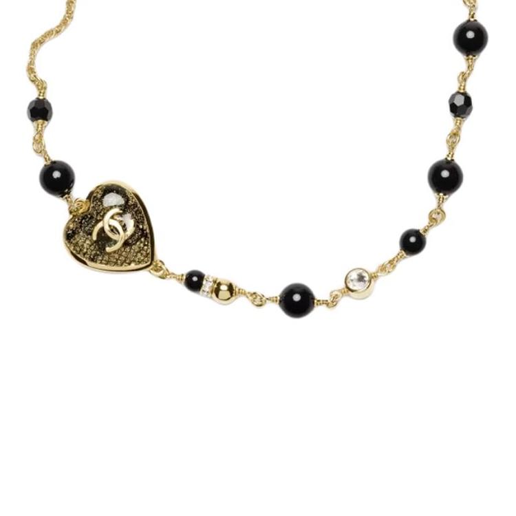 

Chanel Double C Heart Edged Metal Necklace Women necklace Gold ABE686-B18623-NAAOJ Box+Shopping Bag