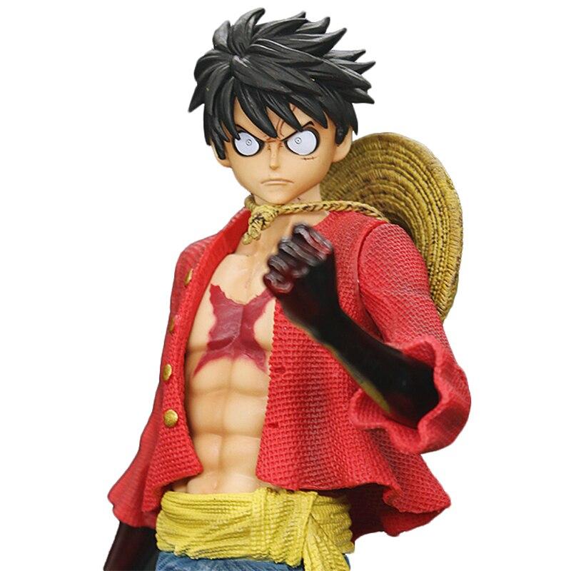 One Piece Straw  Monkey Luffy Action Figure 37cm Model Anime Prototype Statue Collection Toy Desktop Decoration Figma