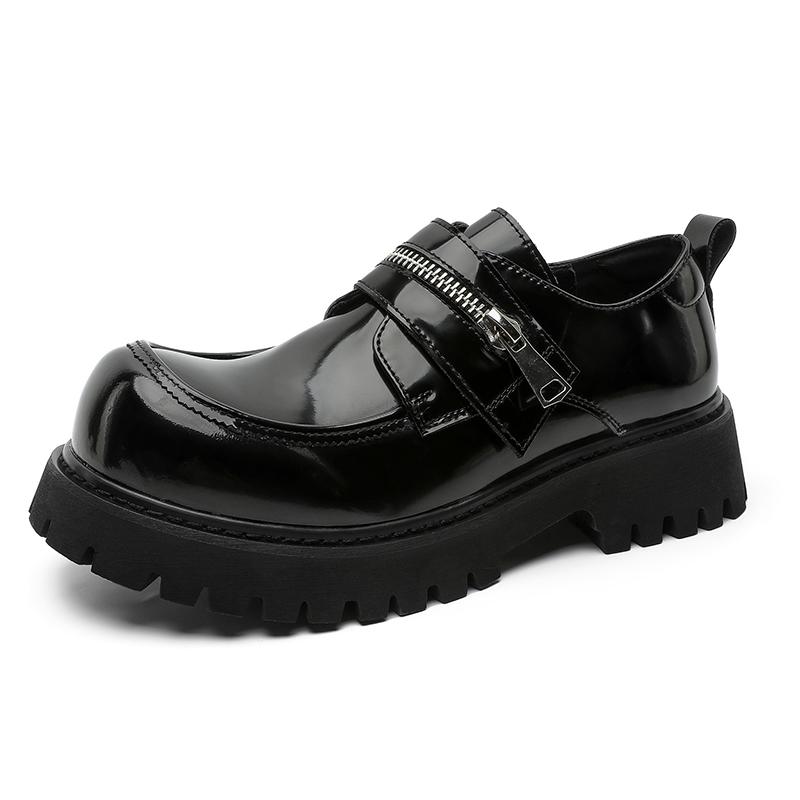 

Мода 38-46 Повседневные черные мужские кожаные туфли Модные мужские классические стили 38-46 Лоферы на толстой подошве Слипоны Досуг Бизнес Новые 46 чёрный