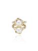 Poppi Silver Double Pearl Wave Ring (C Type)