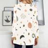 Women Plus Size Round Neck Long Sleeve Pink Purple Plaid Printed Loose Longline T Shirt With Pockets