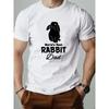 T-shirt Grafica da Uomo "Miglior Papà Coniglio del Mondo" - Maglietta Gialla in Cotone Girocollo, Stile Casual Estivo con Design di Coniglio, Regalo Perfetto per i Papà