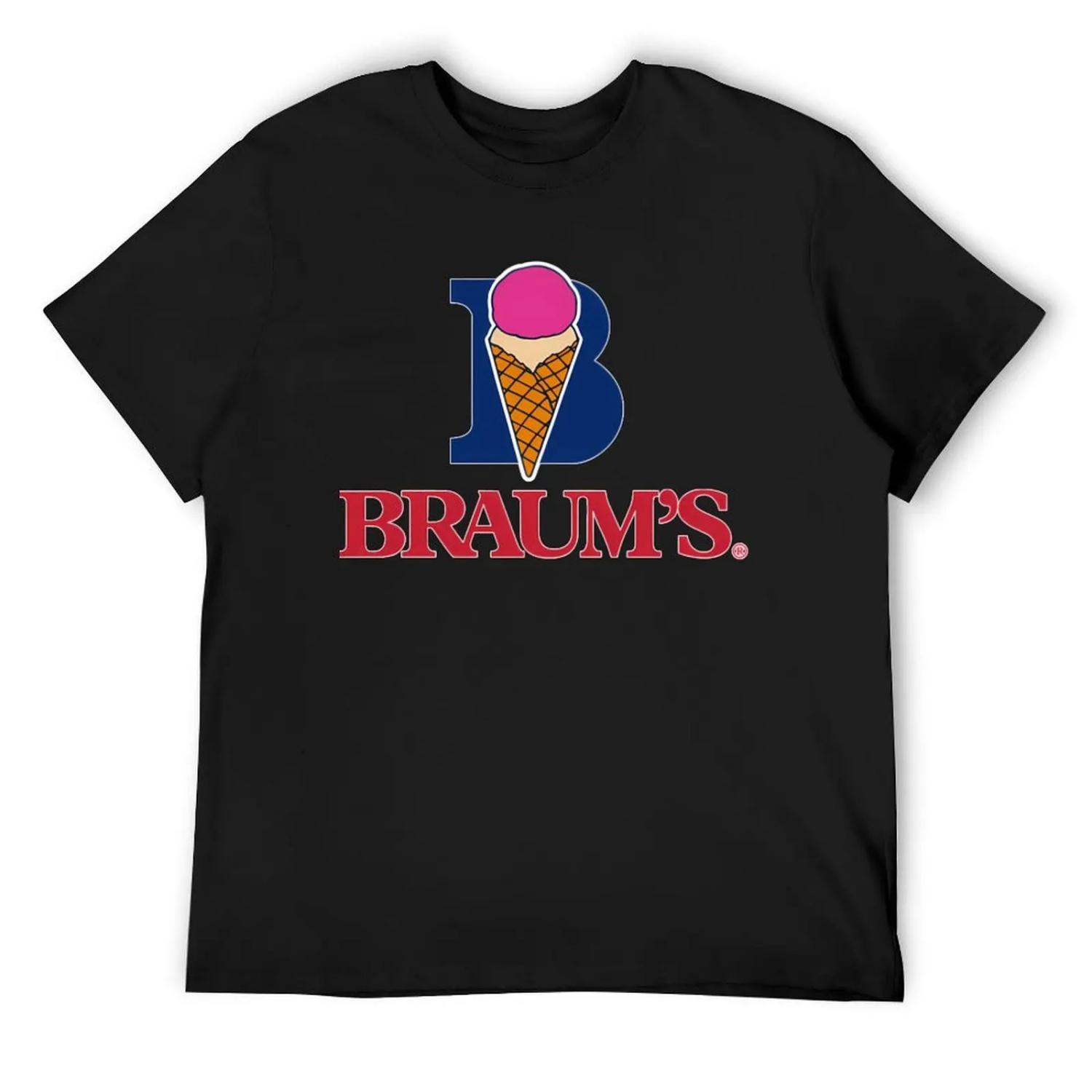 

Braums Logo T-Shirt plus sizes graphic t shirts Men s cotton t-shirt XXXXXL чорний