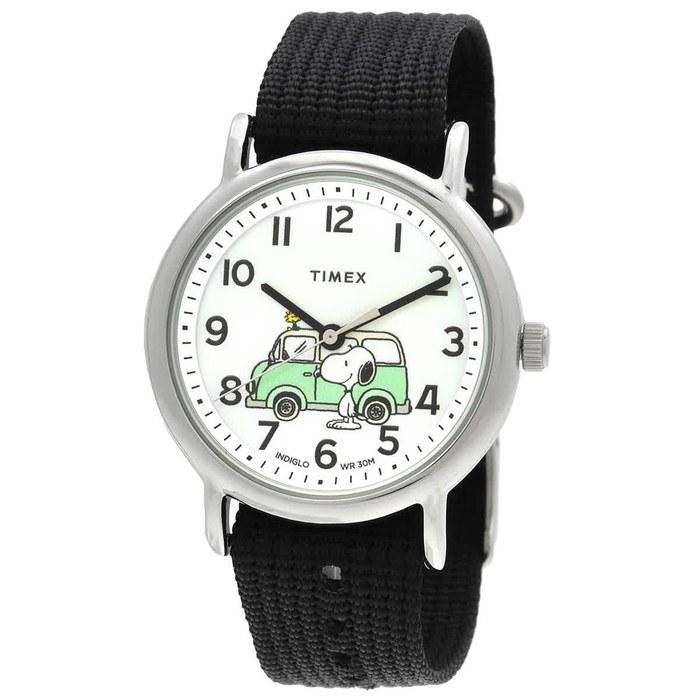 Timex Weekender 38mm Watch, Red/Silver-Tone/White/Snoopy, Casual.