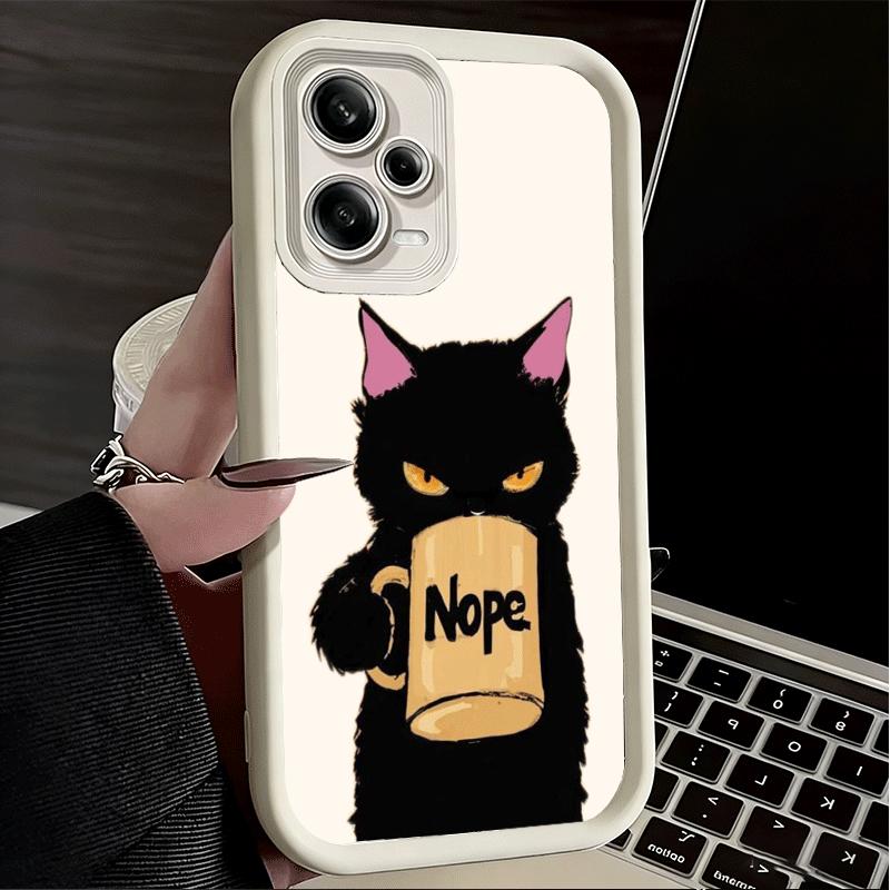 Phone Case for Xiaomi Redmi Note 15 14 13 Pro Plus Black Cat Cartoon Cute Shell 12S 11 11S 11T 5G 14S Soft Silicone Funda