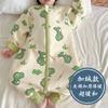 Kids Winter Warm Zipper Footed Pajamas With Cotton Padding Toddler Sleepwear Ages 1-5 Years
