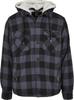 Winter Jacket Brandit Lumberjacket Hooded Black/grey