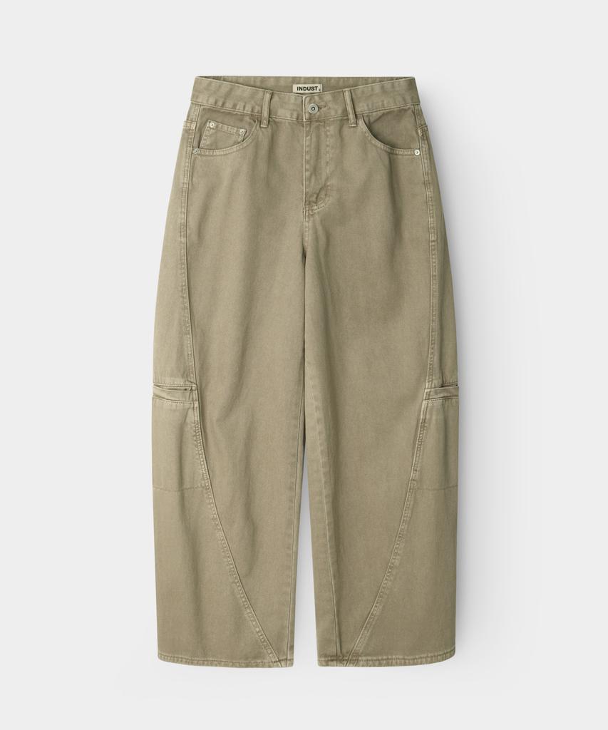 INDUST Pigment Washed Curved Wide Pants_Charcoal