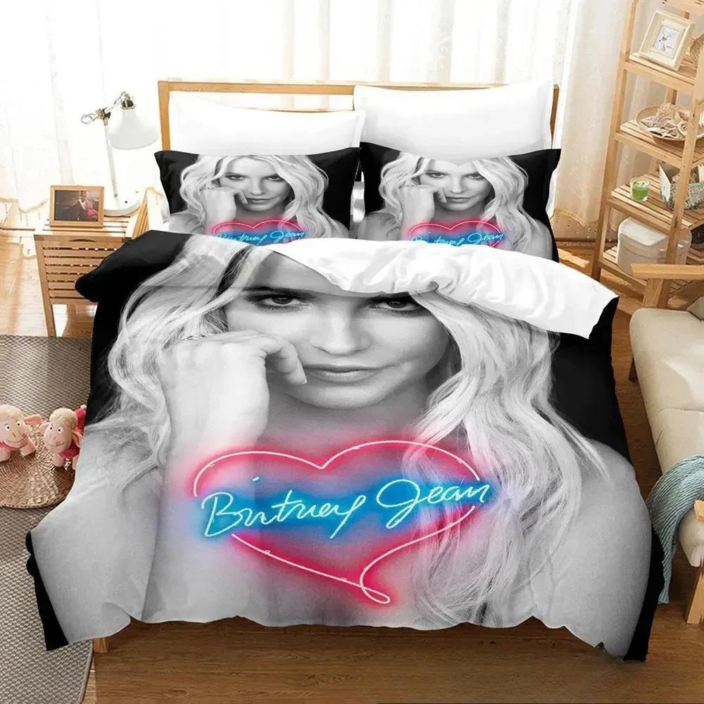 Britney Spears Bedding Set Twin Queen Size Singer Duvet Cover Pillowcase Kids Adult Fashion Textileextile luxury birthday gift
