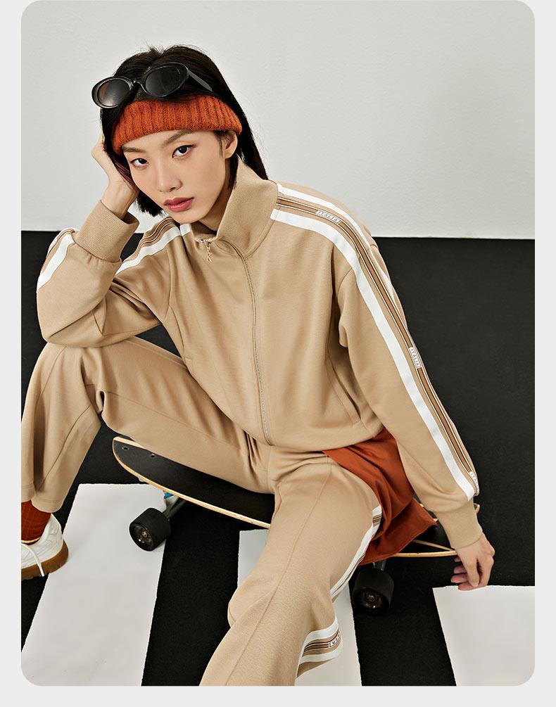 Kappa Knitted Cardigan New Women's Look Slim Retro Sports Hoodie Casual Long Sleeve