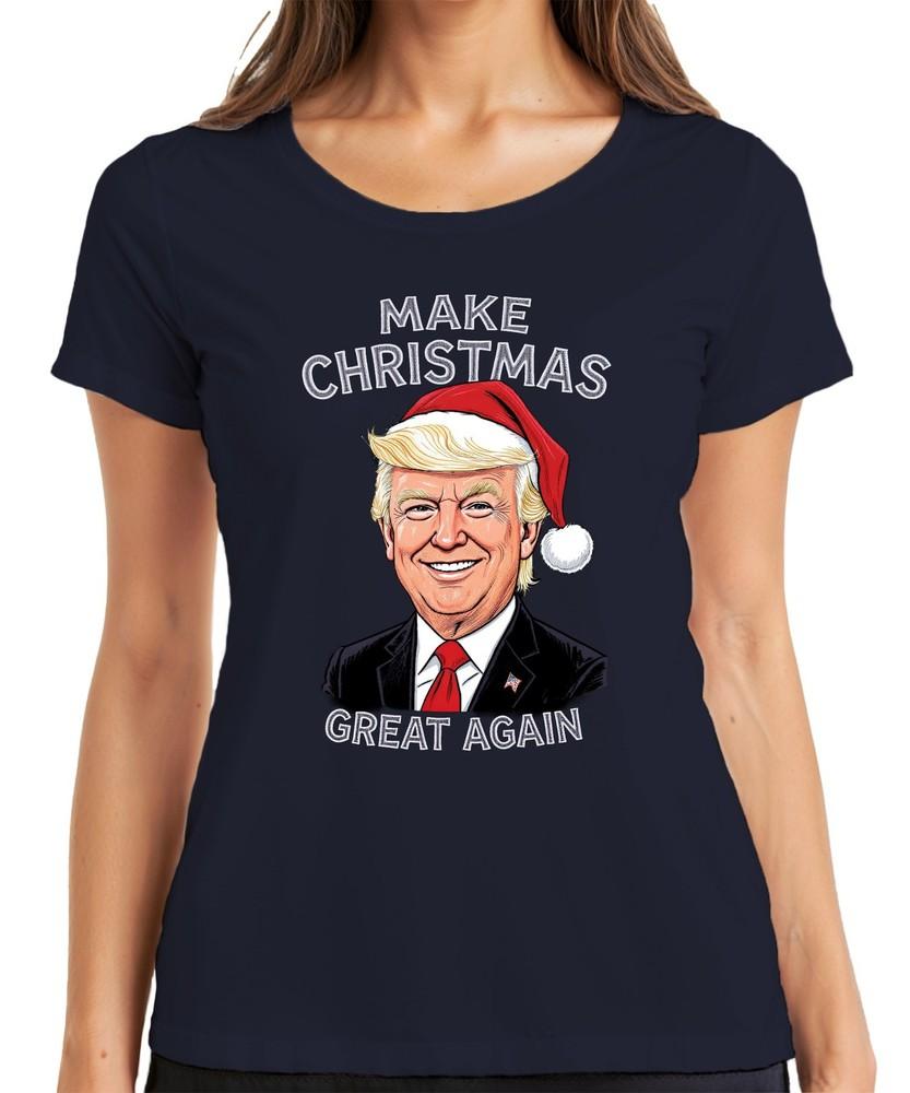 Make Christmas Great Again Christmas Cartoon Patriotic Usa Unisexs TShirt S