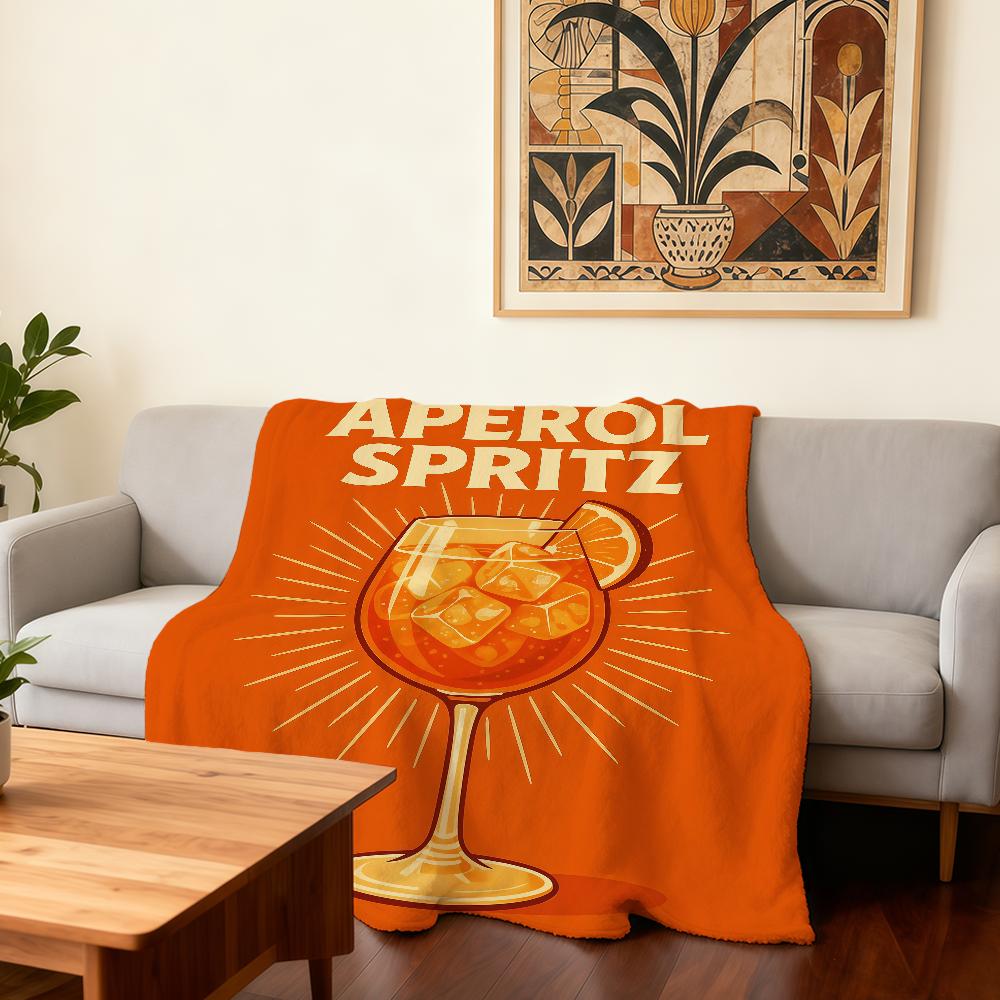 

A-Aperol Spritz Logo Blanket Super Warm Comfortable Plush Throw Blanket Child Home Sofa Bedroom Gift 30x40in