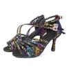 Professionelle Tanzschuhe für Damen, Ballsaal-Tanzschuhe, lateinamerikanische Tanzschuhe mit Absatz, 9 cm