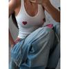 Kkx American Style Sexy Heart Printing Metal Ring Camisole Niche Style Sexy Skinny Slimming Sleeveless Tops