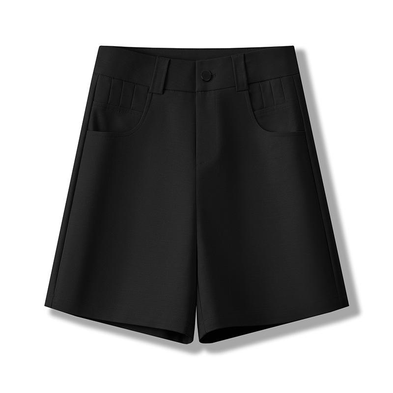 

Женские шорты А-силуэта средней длины с завышенной талией и утягивающим эффектом, черные XL (Recommended weight 116-125 kg) чёрный