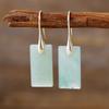 Luxury high quality new fashion light luxury rectangular tiger eye natural stone earrings earrings European and American popular jewelry