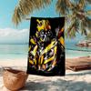 Beach Towel with Bumblebee and Optimus Prime3 Pattern - soft,absorbent,machine washable Lightweight&Modern,swimming,Travel Essentials