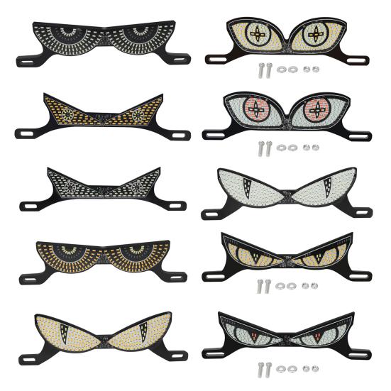 Motorcycle License Plate Screw Light with Demon Eye Shape Rear Taillights