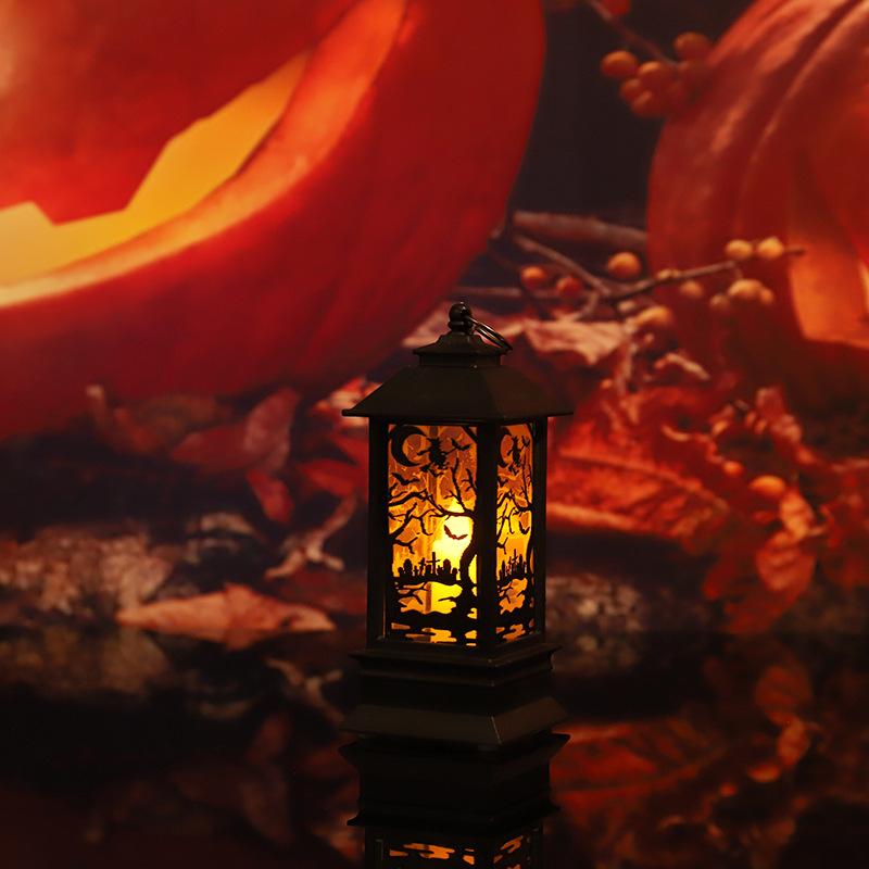 Halloween Wind Light Glowing Oil Lamp Holiday Decoration Atmosphere Props Party Pumpkin Lamp Scene Decor