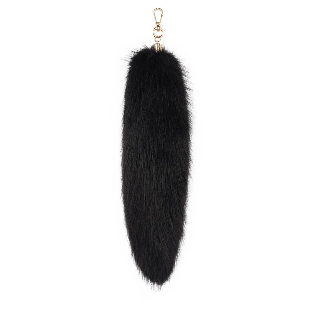 Ornament Tail Hanging Keychain Long Hair Plush Tail Keyring Fur Tails Pendant  Jewelry Gifts
