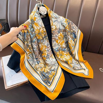 90 * 90cm Novo Lenço Quadrado Multifuncional Decorativo Moda Lenço Duplo Propósito Xale Usar Protetor Solar Inverno Calor