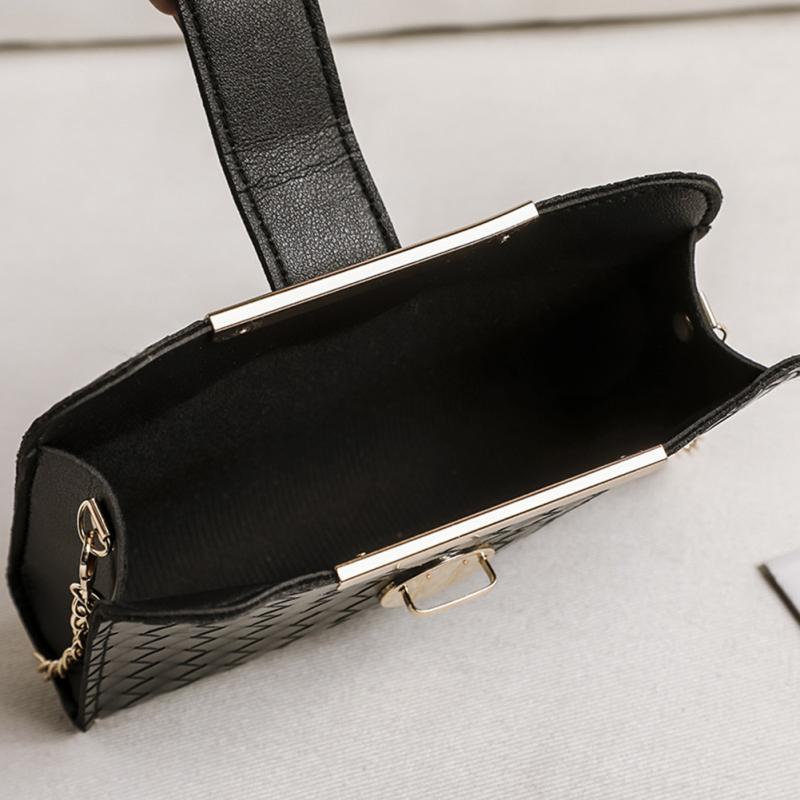 Fashion Pu Leather Mobile Phone Bag For Girls Casual Solid Color Chain Shoulder Bag For Women Gifts