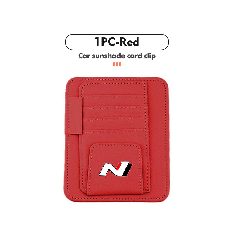 Car Sun Visor Storage Bag Sunglasses Organizer Holder Card Clip For Hyundai N Line I20 I30 Sonata Tucson Azera Elantra Veloster
