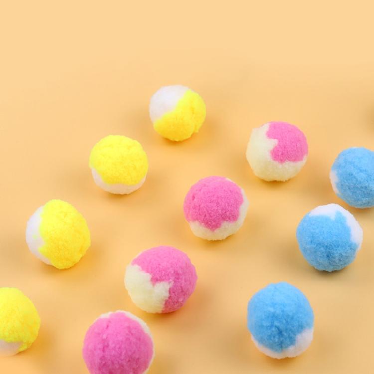 12pcs for Cat Toy Balls 1.8" Soft Kitten Pompon Ball Toys Interactive Playing