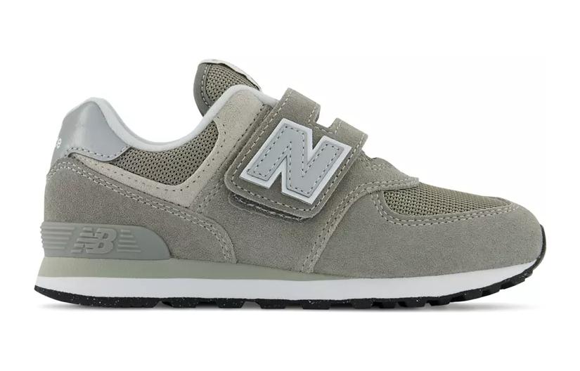 Çocuk Spor Ayakkabıları New Balance 574 Cırt Cırtlı Küçük Çocuk Geniş 'Core Pack - Gri Beyaz'